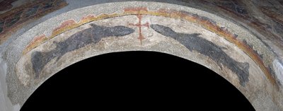 Fish Flanking a Cross from Santa Maria de Taüll by Unbekannt Unbekannt